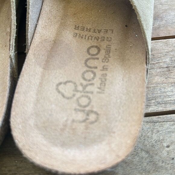 Yokono Tan Suede Crisscross Slide Sandals 9.5 - Picture 4 of 6